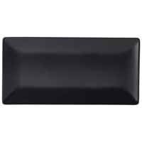 Click for a bigger picture.Luna Stoneware Black Rectangular Plate 25 x 15cm/ 10 x 6"