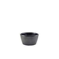 Click for a bigger picture.GenWare Melamine Matt Black Ripple Ramekin 56ml/2oz