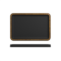 Click for a bigger picture.Copper/ Black Utah Melamine Tray 34 x 23cm