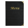 A4 Menu Holder Black 8 Pages